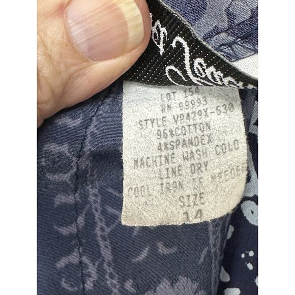 Women’s Cotton Blend Straight Midi Skirt Size 14 Multicolored Ombré Career - Picture 12 of 15